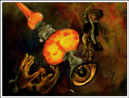 Barricades - Encre - Hommage  Delacroix - La libert sur les barricades